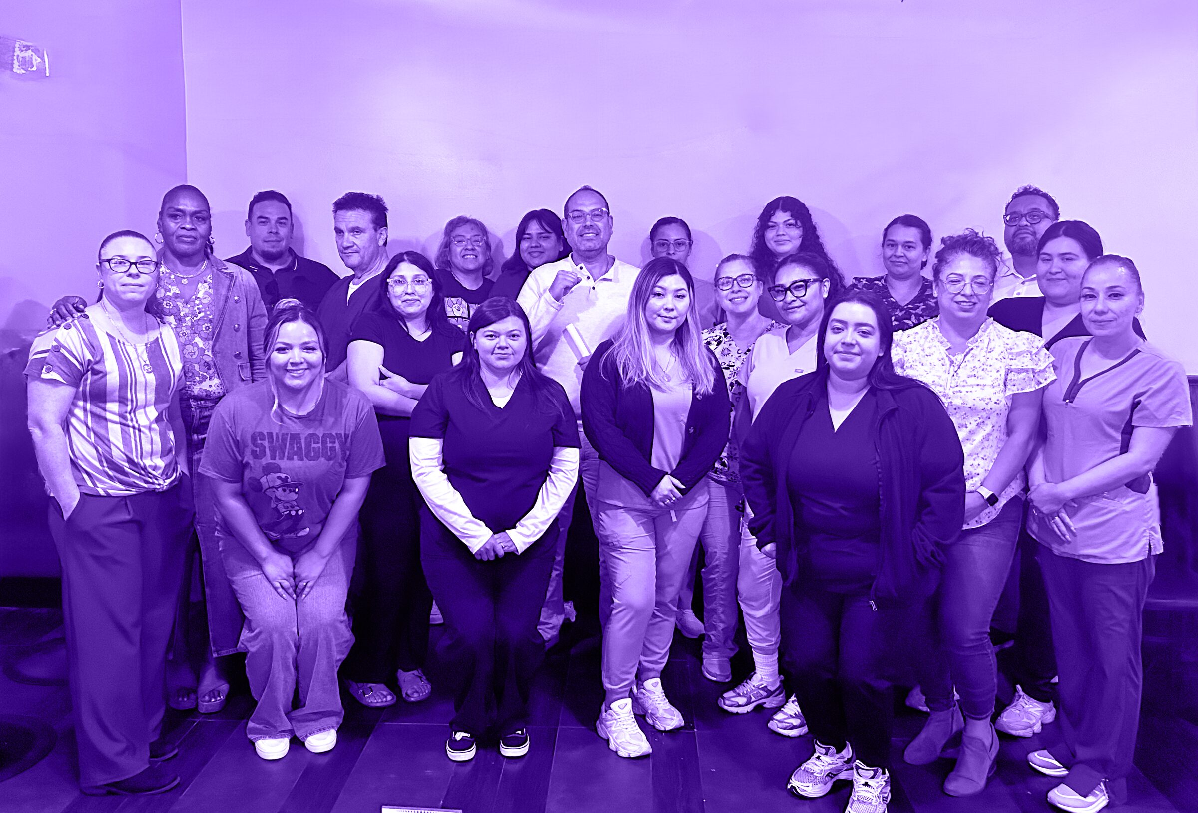 Bartz-Altadonna Community Health Center staff celebrating their union vote