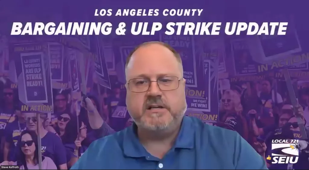 Union director addresses webinar attendees.