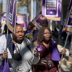 SEIU 721 members participating in a ULP Practice Picket