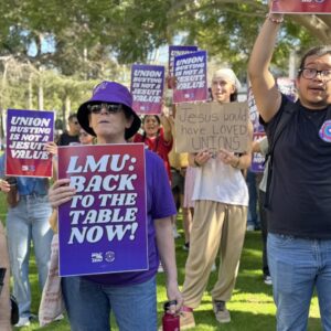 LMU - faculty union rally - 9.16.25